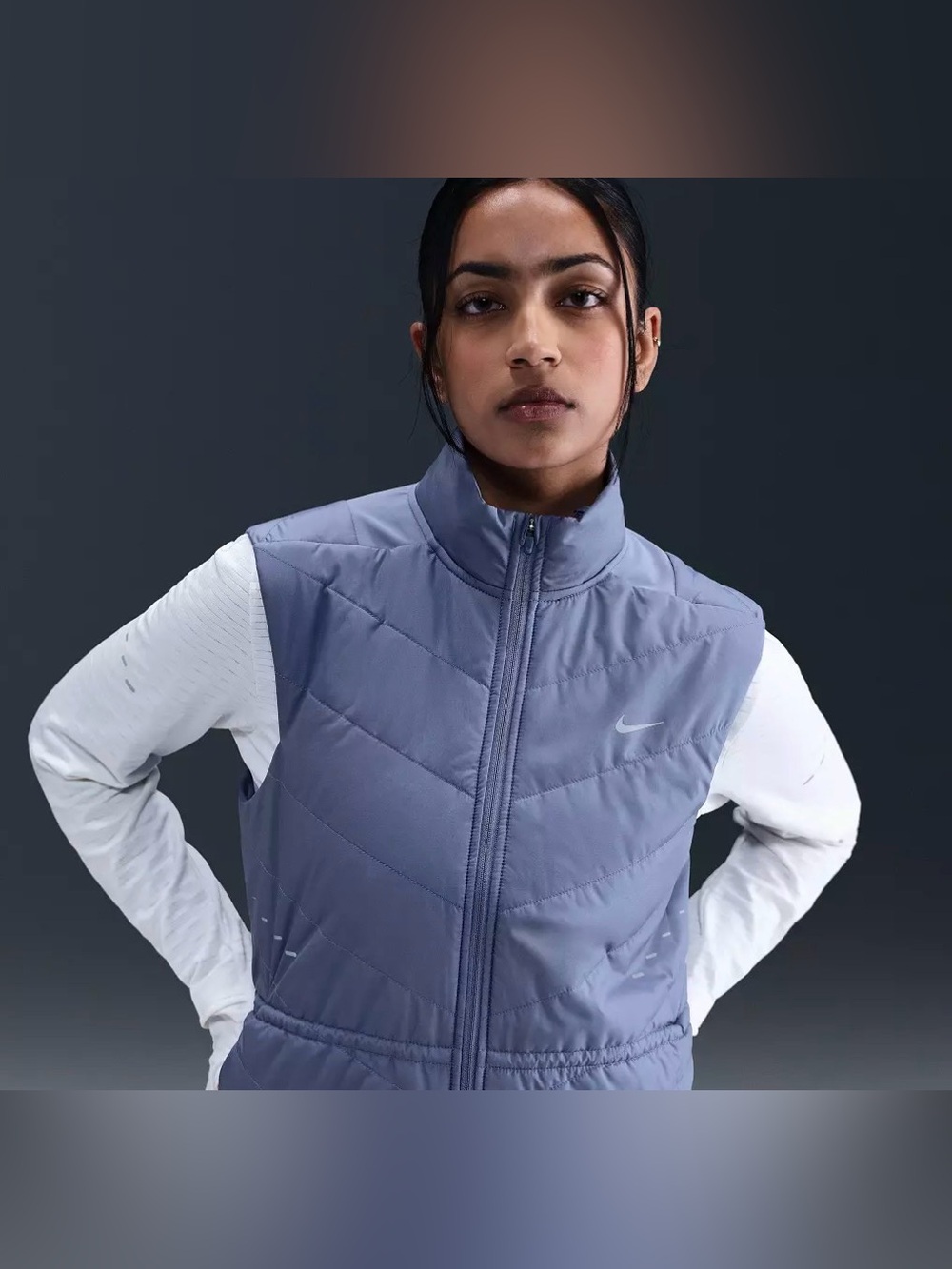 Nike Women's Swift Therma-FIT Running Vest World Indigo Size S M L $120 NWT